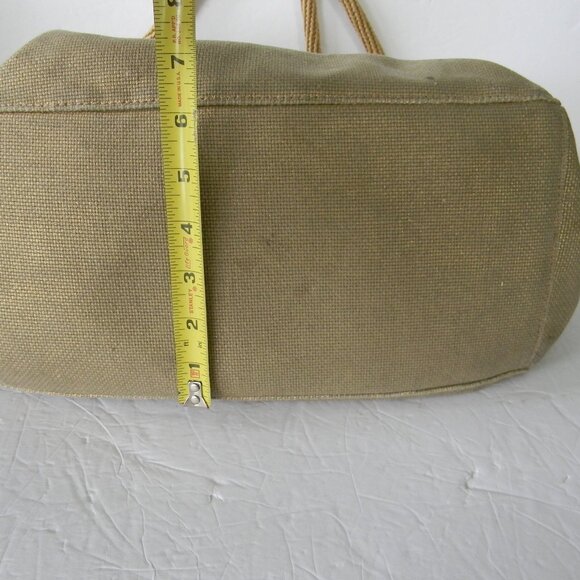 Michael Kors Gold Shimmer Metallic TotE  Leather Trim ROPE HANDLES NAUTICAL - Picture 5 of 12